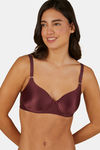 Triumph Padded Non Wired Medium Coverage T-Shirt Bra - Deep Burgundy — thumbnail 1